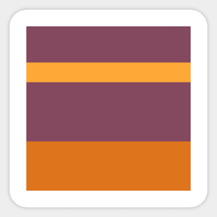 A gorgeous variation of Grape, Deep Ruby, Dark Salmon, Cocoa Brown and Yellow Orange stripes. Sticker